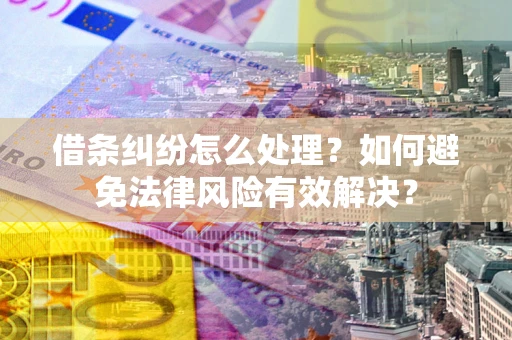 北京借条纠纷怎么处理？如何避免法律风险有效解决？