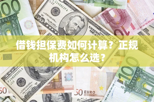 北京借钱担保费如何计算？正规机构怎么选？