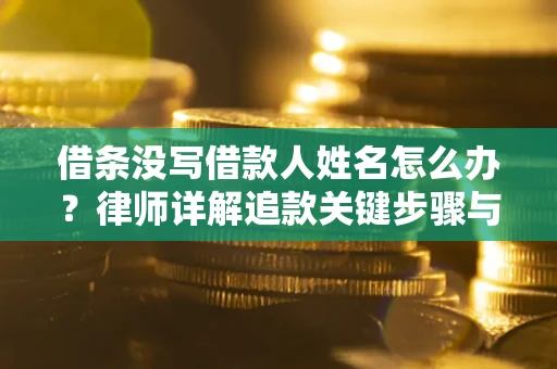 北京借条没写借款人姓名怎么办？律师详解追款关键步骤与证据链构建