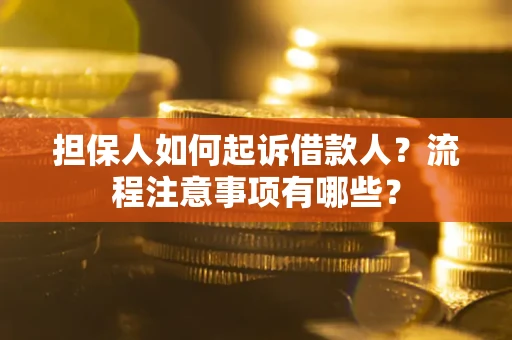 北京担保人如何起诉借款人？流程注意事项有哪些？